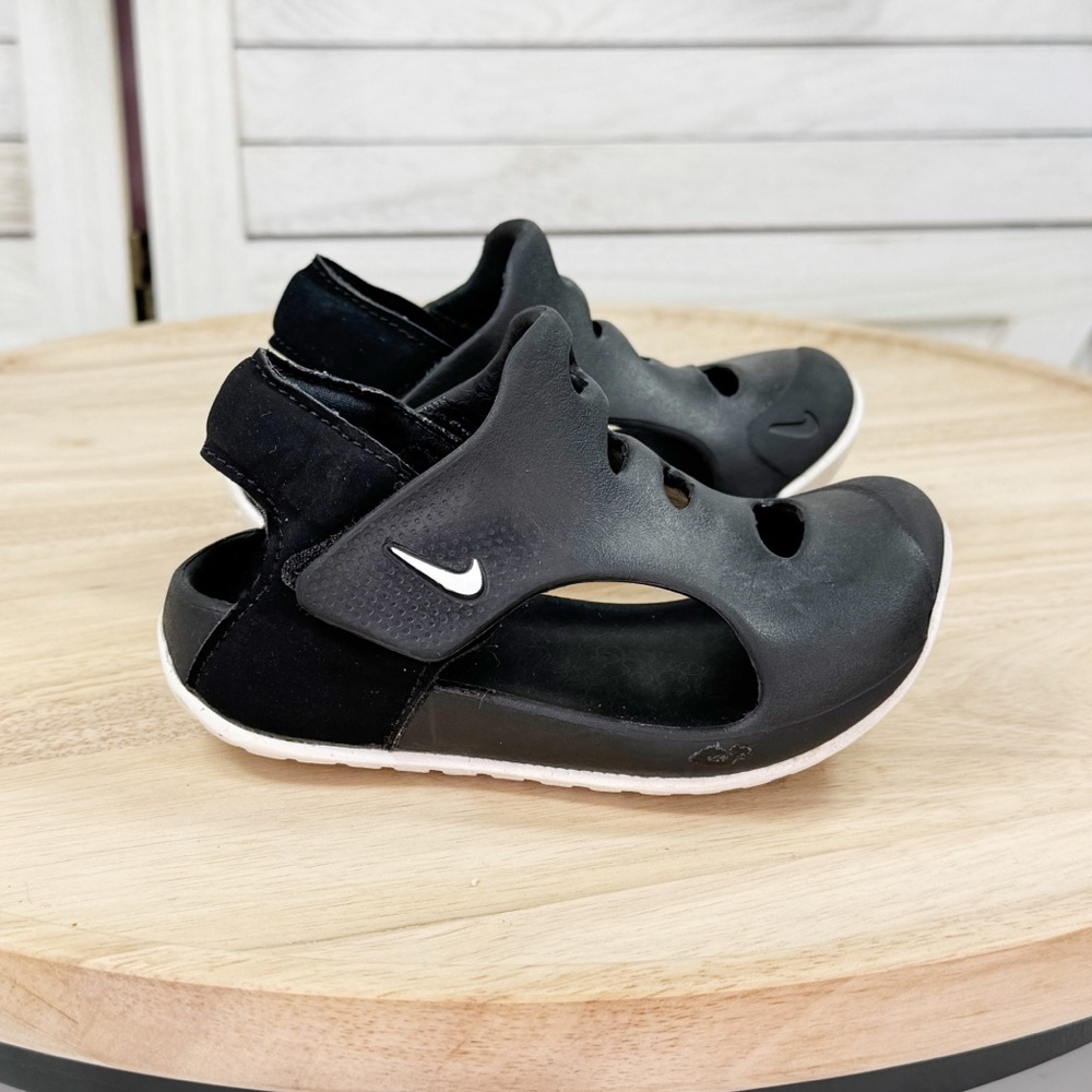 Nike Sunray Project 3 Rubber Sandals Black White Toddler 8